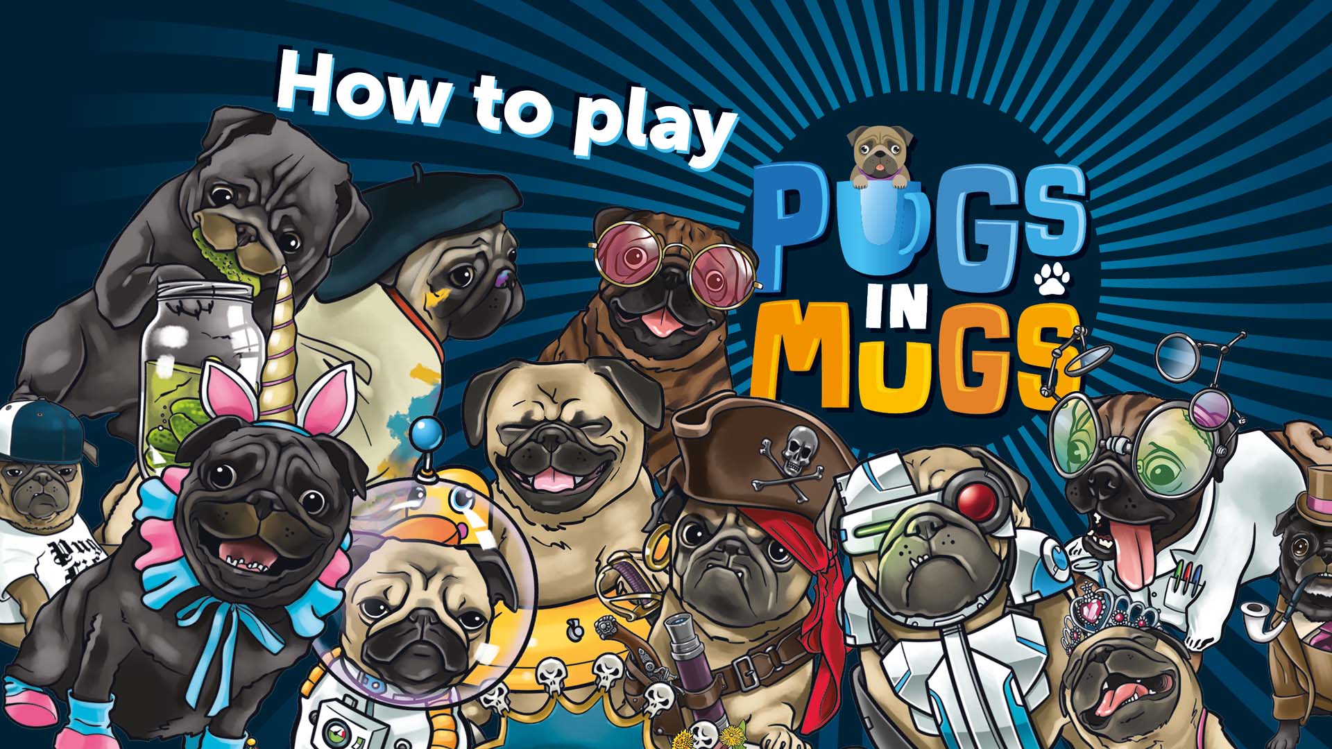 Load video: How To Play The Card Game - Pugs in Mugs